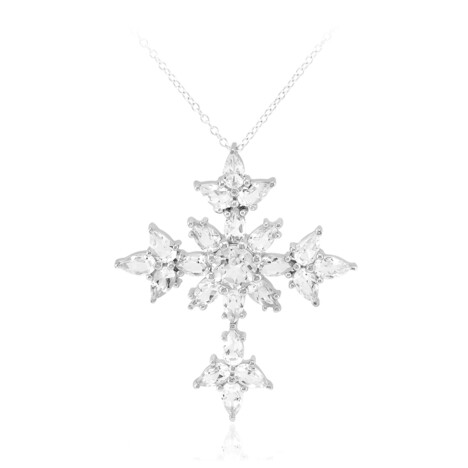 Collar en plata con Topacio blanco