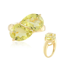 Anillo en plata con Quarzo limón