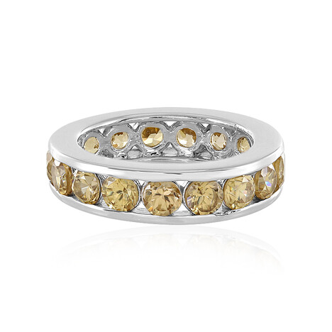 Anillo en plata con Zircón amarillo