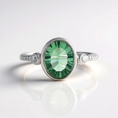 Anello in argento con Fluorite Verde