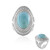 Anillo en plata con Larimar (Dallas Prince Designs)