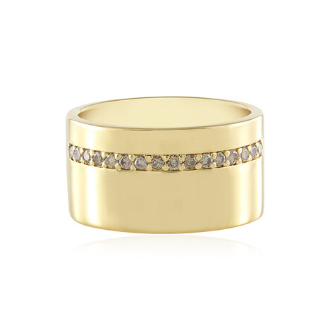 I2 Schokoladen-Brillant-Silberring