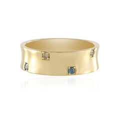 Bague en argent et Diamant bleu I2