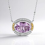 Collana in argento con Ametista Rose de France (Dallas Prince Designs)