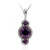 Zambian Amethyst Silver Necklace (Dallas Prince Designs)