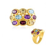 Bague en argent et Topaze bleu ciel (de Melo Essence)