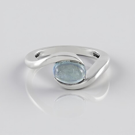 Anello in argento con Acquamarina Ofiki