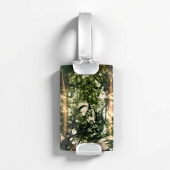 Pendentif en argent et Agate mousse