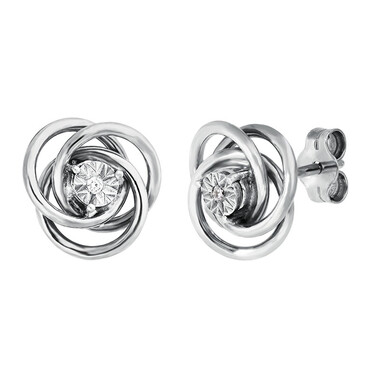 PK (H) Diamant-Silberohrringe