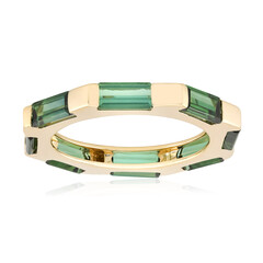 Grüner Benedito-Turmalin-Goldring