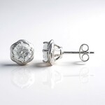 Orecchini in argento con Topazio Bianco
