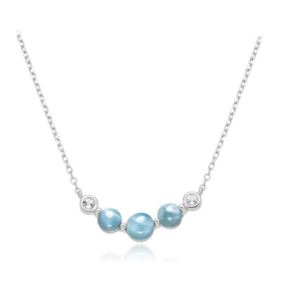Collier en argent et Larimar