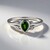 Anello in argento con Diopside Russo