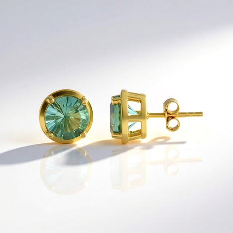 Orecchini in argento con Fluorite Verde