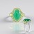 Anello in argento con Onice Verde