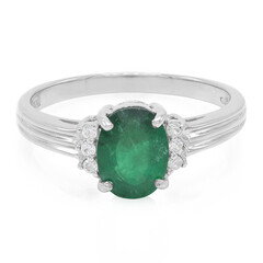 Bague en argent et Emeraude de Bahia