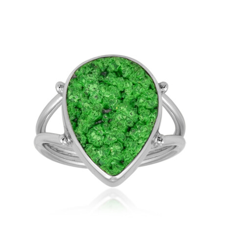 Uwarowit-Silberring (Bali Barong)