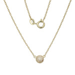 Zilveren halsketting met zirkonen (Adela Silber)