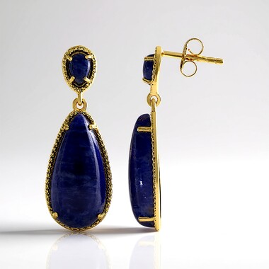 Orecchini in argento con Sodalite