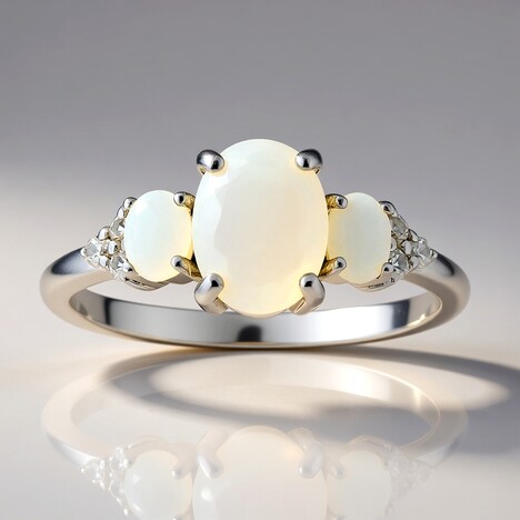 Anello in argento con Opale di Welo