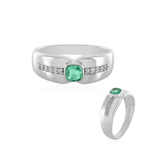 Kolumbianischer Smaragd-Silberring