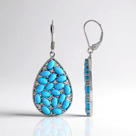 Orecchini in argento con Turchese Sleeping Beauty (Faszination Türkis)