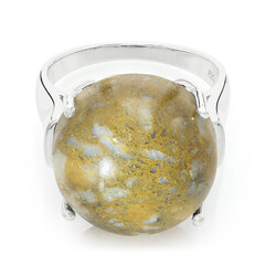 Bague en argent et Quartz Dinosaure