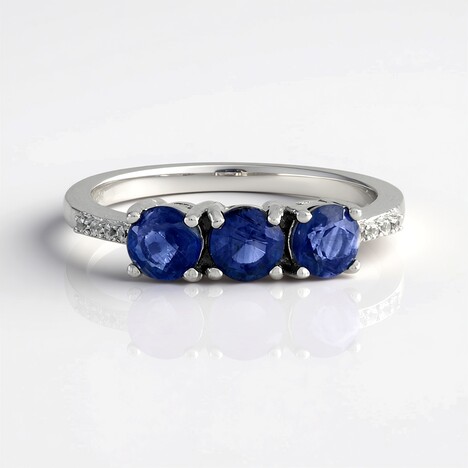 Anello in argento con Cianite del Nepal