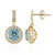 Boucles d'oreilles en argent et Topaze bleu ciel
