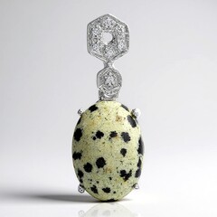Ciondolo in argento con Diaspro Dalmata