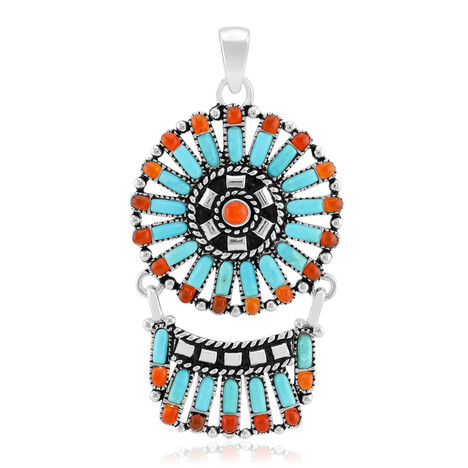 Colgante en plata con Turquesa azul del Mohave Kingman (Jones Lee)