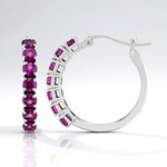 Orecchini in argento con Rodolite
