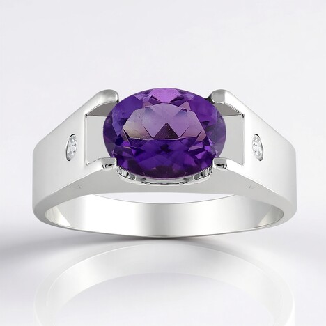 Anello in argento con Ametista del Marocco