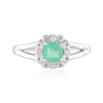 Russischer Smaragd-Silberring (Adela Silber)