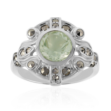 Anello in argento con Ametista Verde (Annette classic)