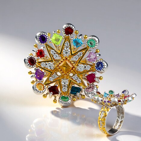 Anello in argento con Citrino (Gems en Vogue)