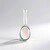Ciondolo in argento con Quarzo Rosa (MONOSONO COLLECTION)