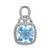 Colgante en plata con Topacio azul cielo