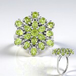 Anello in argento con Peridoto