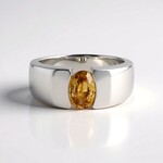 Anello in argento con Zircone Giallo