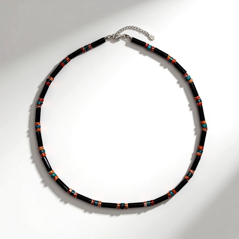Collana in argento con Onice Nero