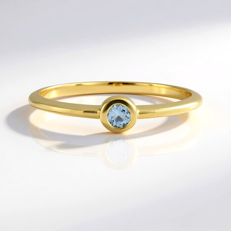 Anello in argento con Acquamarina Santa Maria