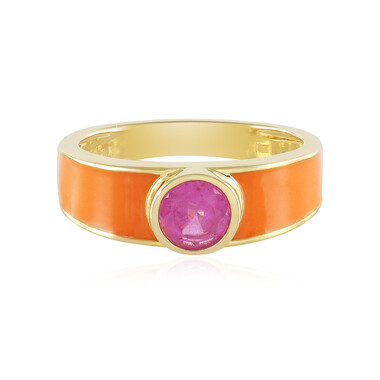 Pinkfarbener Madagaskar-Saphir-Silberring