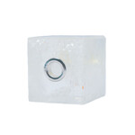 Zilveren hanger met een witte kwarts (MONOSONO COLLECTION)