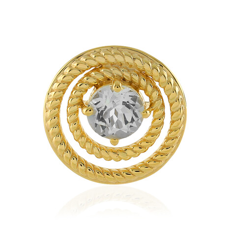 Weißer Topas-Silberanhänger