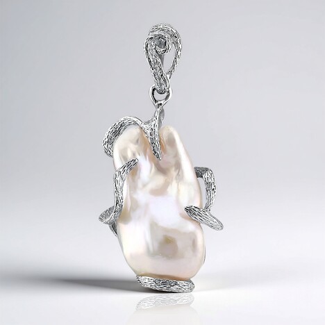Ciondolo in argento con Perla di Acqua Dolce (TPC)