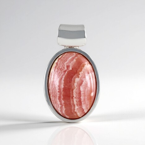Ciondolo in argento con Rodocrosite (MONOSONO COLLECTION)