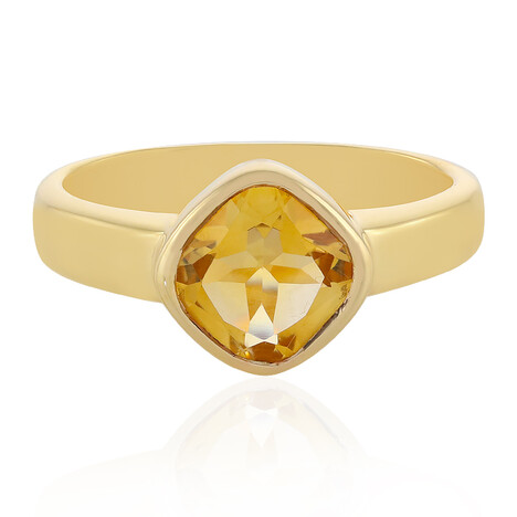 Citrin-Silberring (MONOSONO COLLECTION)