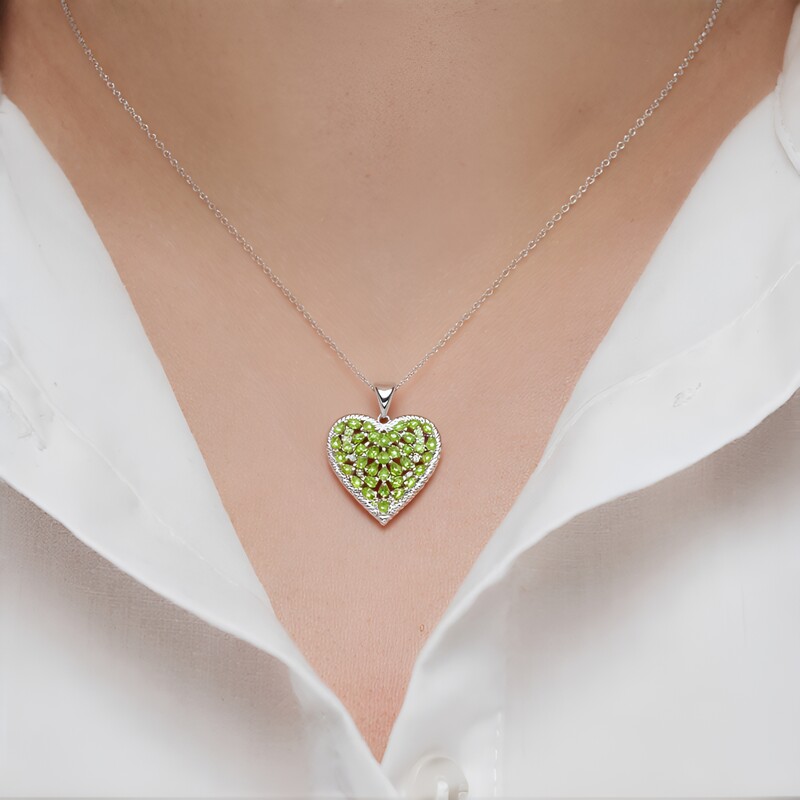 Peridot-Silberanhänger