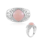 Zilveren ring met een roze opaal (de Melo)